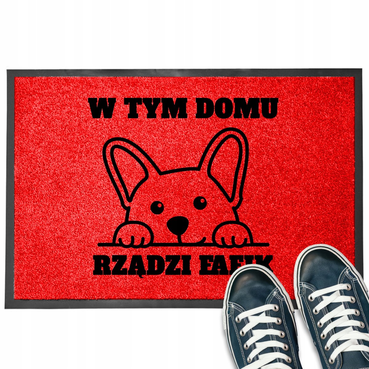 Rode Deurmat Monochroom - Antislip & Stijlvol - 40x60 cm