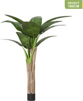 Kunstpalm RHAPIS PALM kunstboom 120cm - Grote bloempot, hoge vaas of XL