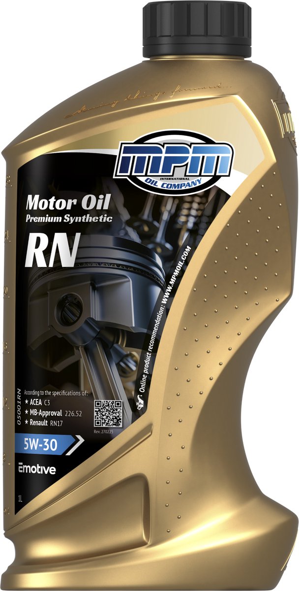 MPM Motorolie 5w30 RN volledig synthetisch - 1 liter
