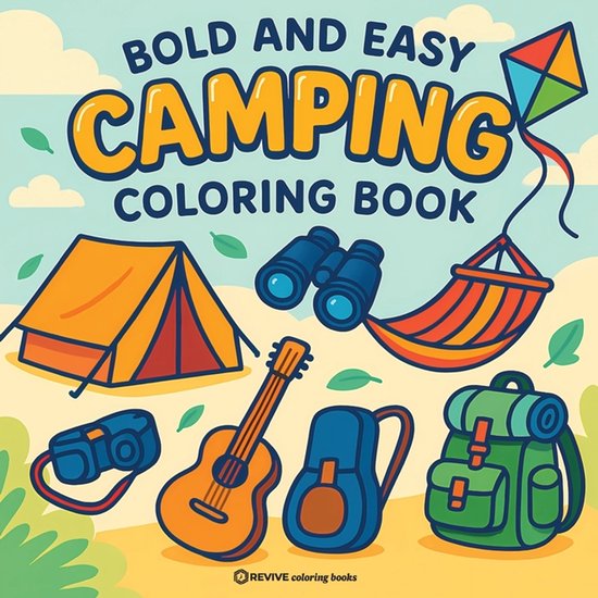 Bold & Easy Stress Relief Coloring Books- Bold & Easy Campin ... - cover