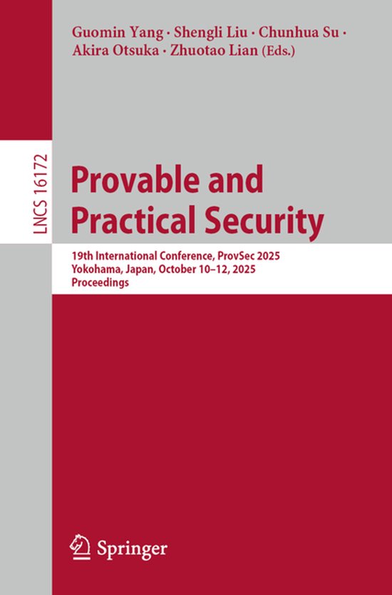 Lecture Notes in Computer Science16172- Provable and Practic ... - cover