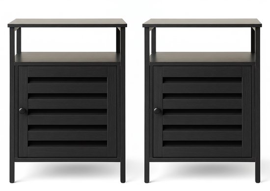 Maison Murale Noire 45 X 30 X 35 Cm En Bois Massif De Pin, Étagère