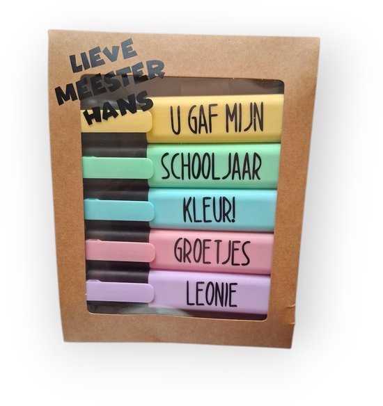 Bedankt juf kadootje sleutelhanger panter roze - Kralenwinkel Albertien