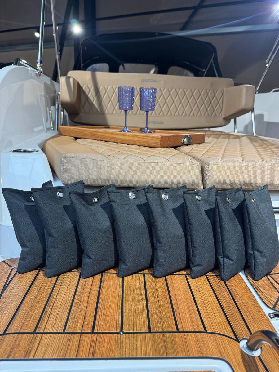 8X Grindzakjes Zandzakjes donker grijs - voor bootdekzeil - om waterzakken te voorkomen - 0,8kg