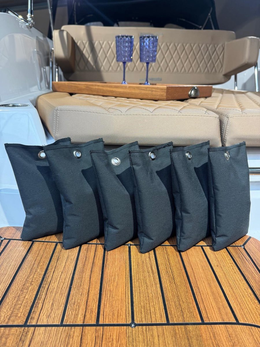 6X Grindzakjes Zandzakjes donker grijs - voor bootdekzeil - om waterzakken te voorkomen - 0,8kg