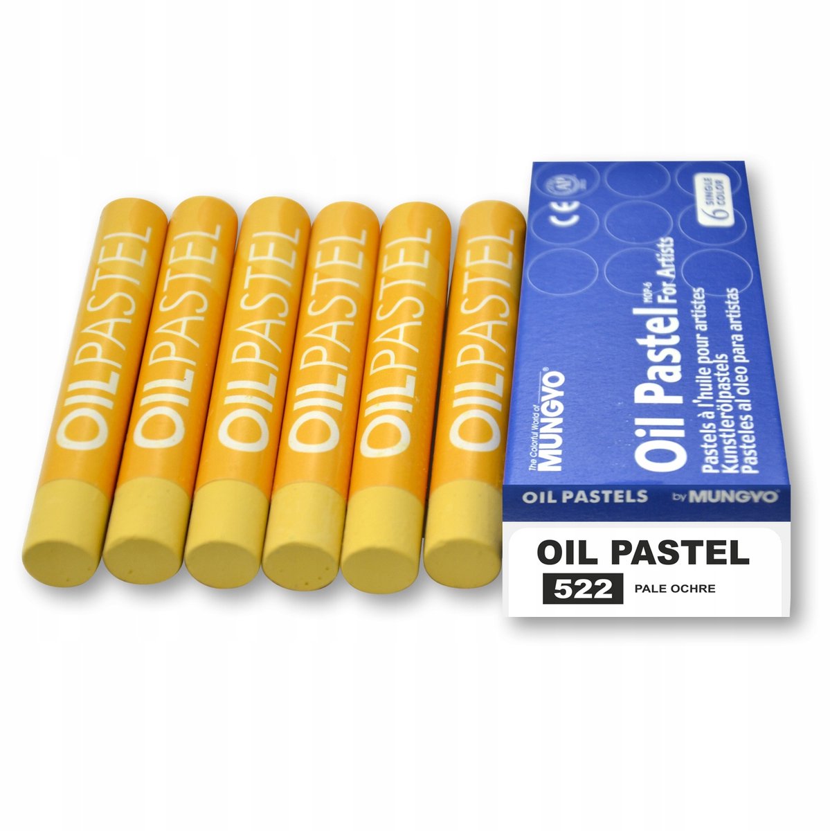 Mungyo Oliepastels Set - 6 Stuks - Helder Oker