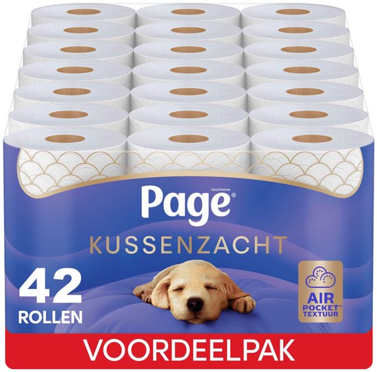 Page® toiletpapier - Kussenzacht wc papier - 42 rollen - Ultiem comfort - Voordeelverpakking