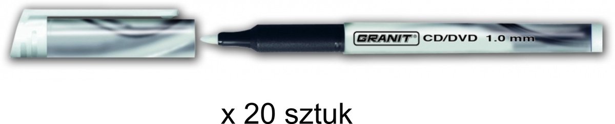 Set van 20 Witte Permanent Markers, 1mm Punt