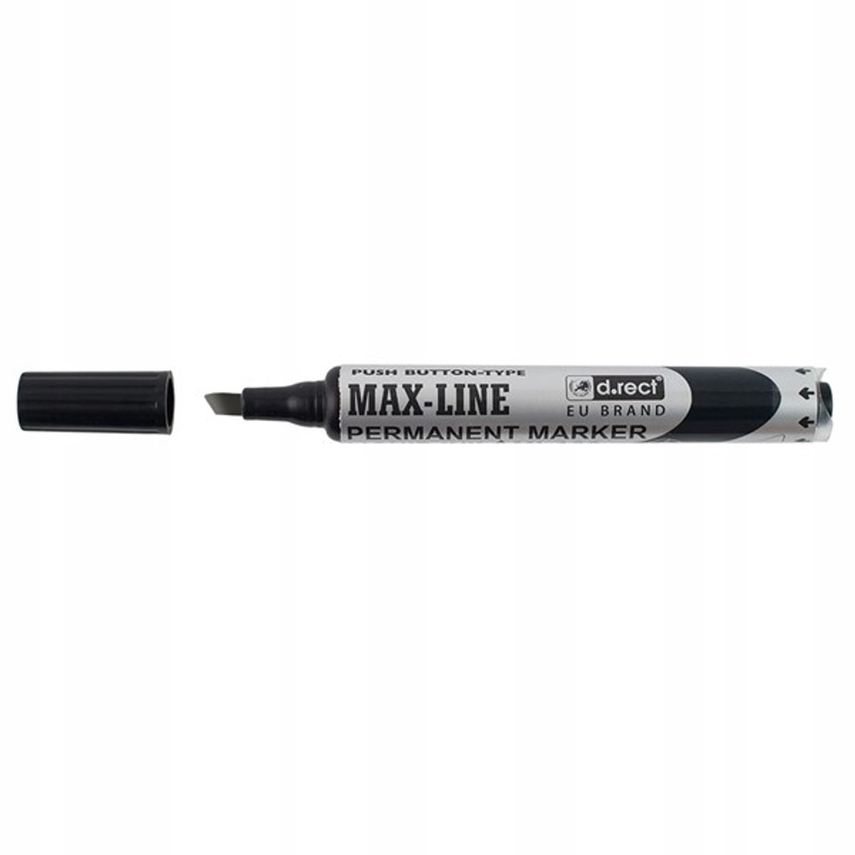 D.rect ML100 Zwarte Permanente Marker met Schuine Punt