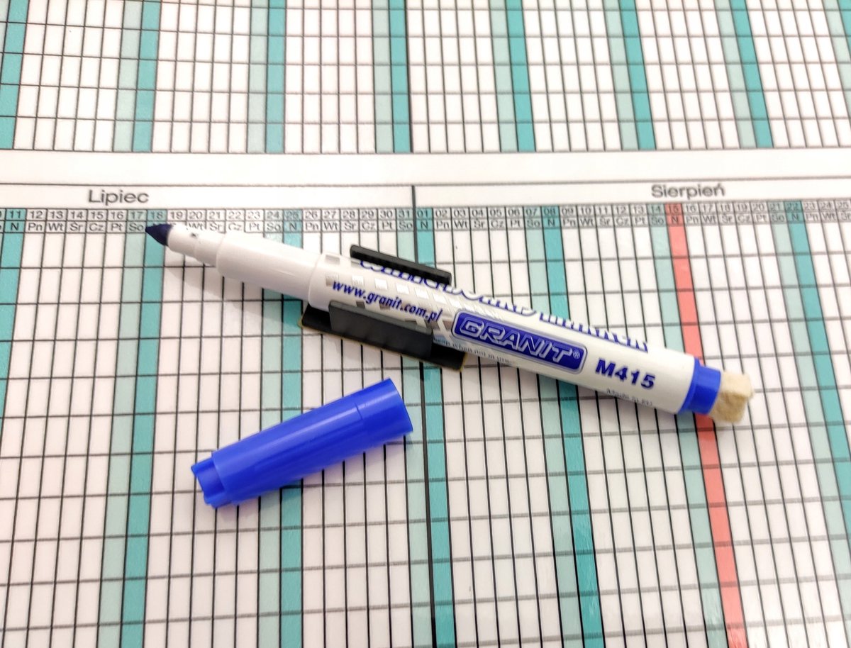 Blauwe Stiften voor Whiteboards met Wisser en Houder