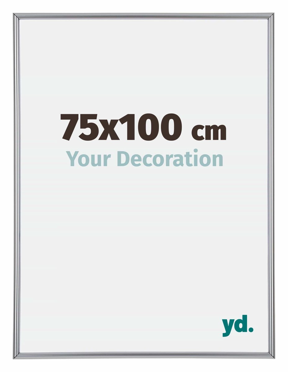 yd. Your Decoration - Fotolijst 75x100 cm - Kunststof - Zilver Hoogglans - Annecy