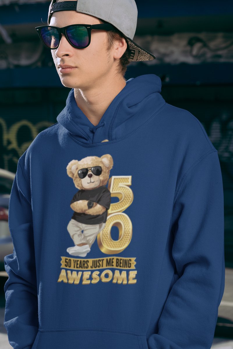 50 Jaar Verjaardag cadeau Hoodie - Navy Hoodie Mannen - Maat XXL - Verjaardag Cadeau Mannen - Limited Edition