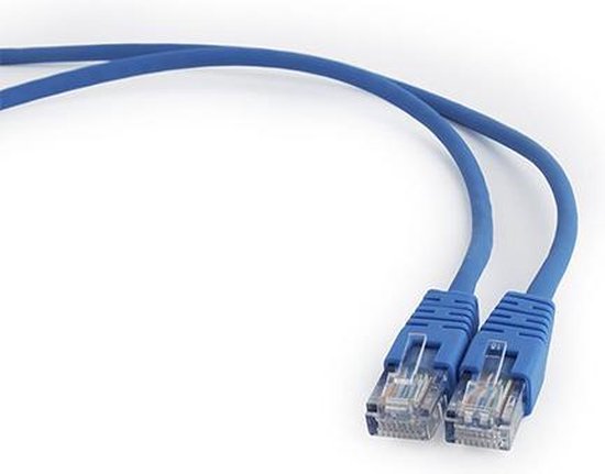 papier Bang om te sterven pit Internetkabel - 4 Meter - Blauw - CAT5E Ethernet Kabel - RJ45 UTP Kabel Met  Snelheid... | bol.com