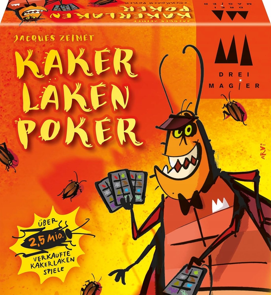 Schmidt Kakerlakkenpoker Kaartspel - 2-6 Spelers, Kleurrijk