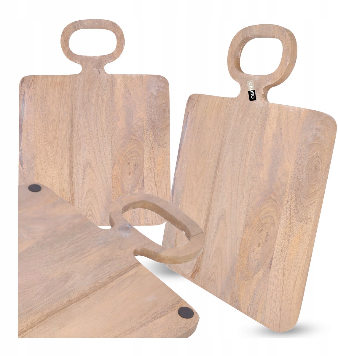 Grote mangohouten snijplank met handdoek 49x36 cm