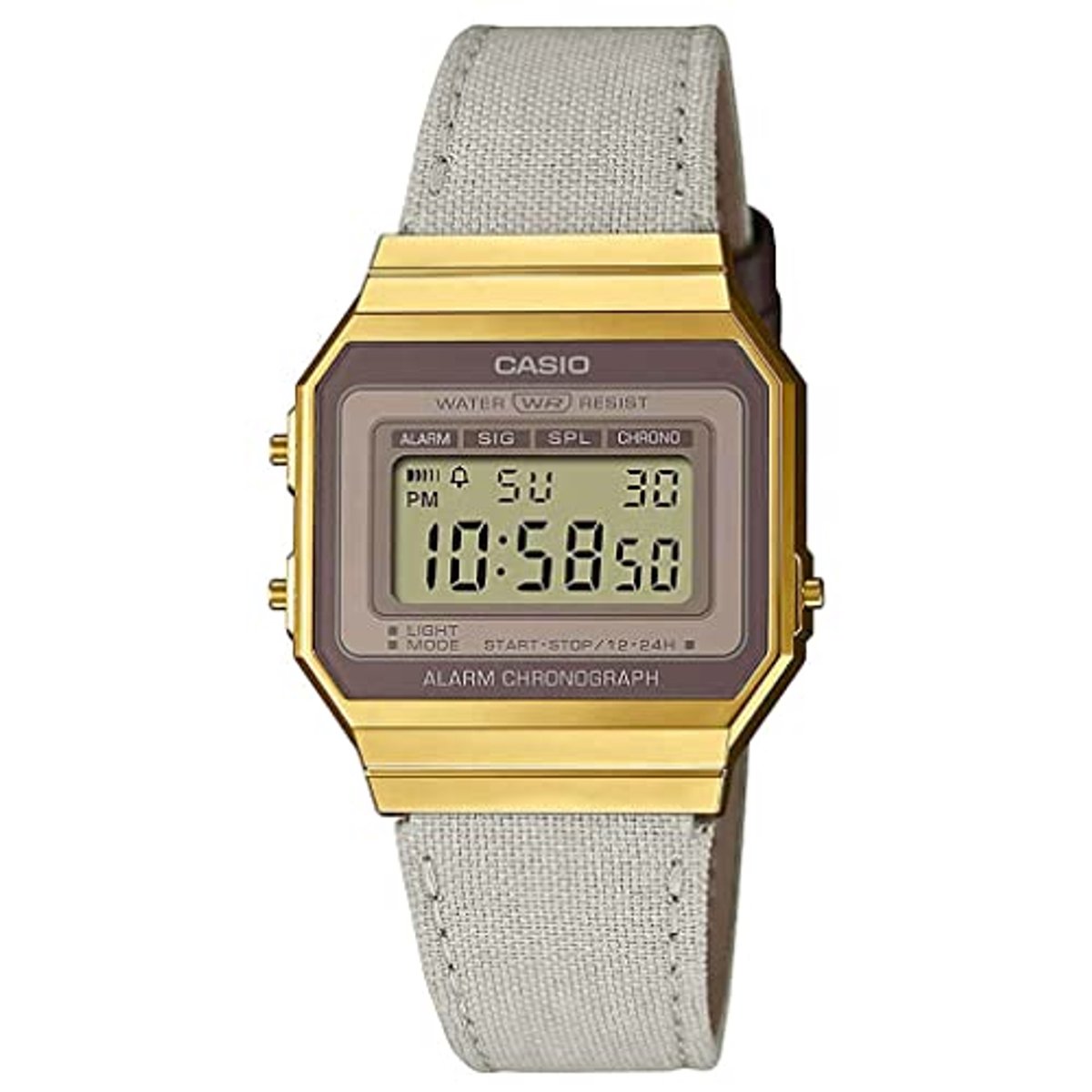 Vintage Unisex Digitaal Horloge met Stoffen Strap