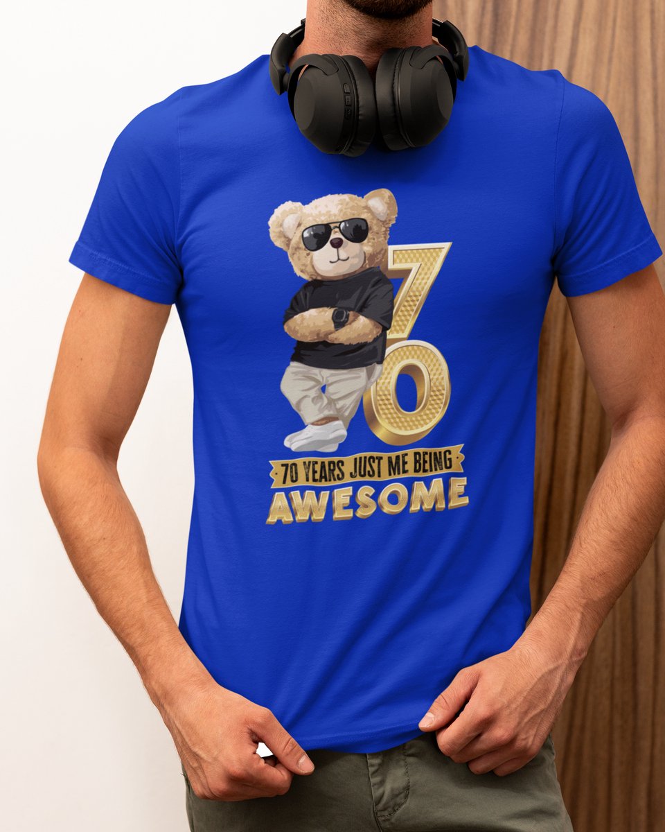 70 Jaar Verjaardag cadeau T-shirt - Blauw T-shirt Heren - Maat L - Verjaardag Cadeau Mannen - Limited Edition