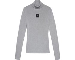Nikkie Sportswear Noroton Shiny Turtleneck Ski Sweater Dames Zilver S/36