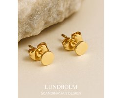 Lundholm Oorknopjes Dames Goudkleurig Rondje 2mm - Tweede Gaatje Oorbellen Klein - Sint Cadeau Kerst Cadeau voor Vrouw - Premium Stainless Steel - Luxe Geschenkverpakking