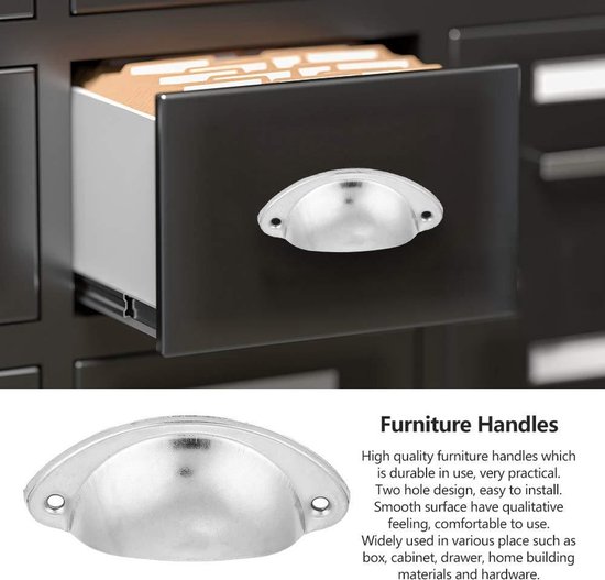 Shell Kast Ladehandgrepen Shell Vorm Retro Metalen Knoppen Keukenkast Kast Meubels ...