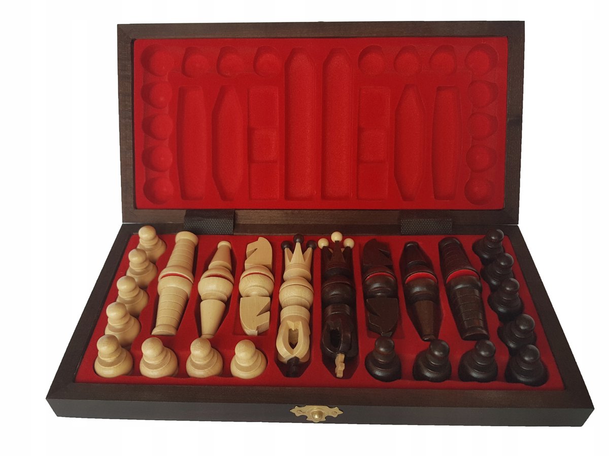 Houten Schaken 31x31cm - Traditionele Set met Inleg