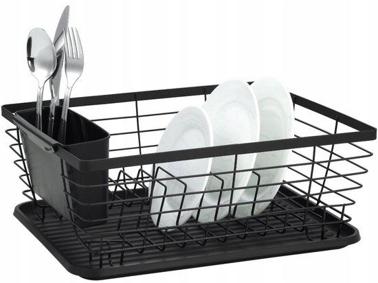 Étagère de cuisine Kinghoff Zwart - 1355 - Porte-couverts pour lave-vaisselle