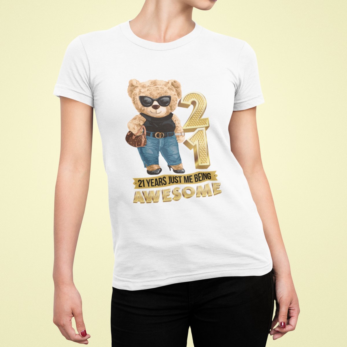 21 Jaar Verjaardag cadeau T-shirt - Wit T-shirt Vrouwen - Maat L - Verjaardag Cadeau Vrouwen - Limited Edition