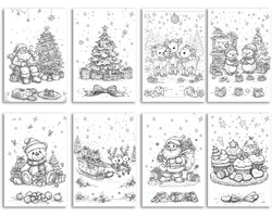 LMWK046 - Kleur kerstkaarten - kerstkaarten maken - Kerstkaarten DIY - Kerstkaarten - kerstkaarten voor kinderen- kleuren kaarten - kerst kleurenkaart - kerstkaarten kleuren volwassenen - kerstkaarten met enveloppen