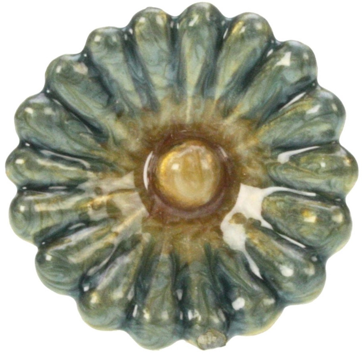 Deurknop Bloem – Groen/Goudkleur – Ø4×6 cm – Elegant & Decoratief