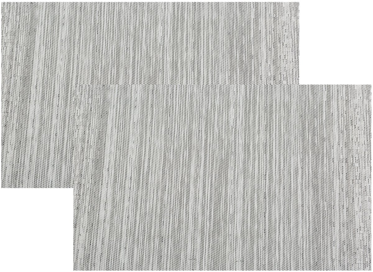 Cosy & Trendy Placemats - 6x - rechthoekig - geweven zwart/wit - 30 x 45 cm - Tafel dekken
