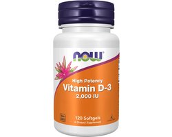 NOW Foods - Vitamine D3 2,000 IU - 120 Softgels