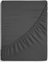 Dreamers Den - Premium Jersey Elestaan - Biologisch Katoen - Topper Hoeslaken - Donkergrijs - 180x220 cm