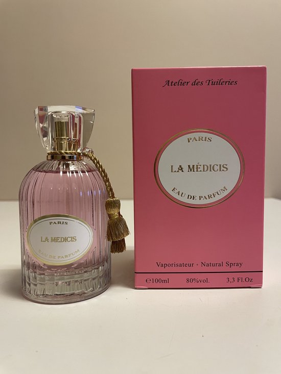 FEESTDAGEN CADEAU TIP - Luxe Franse Eau de Parfum - La Medicis - een ligt zoetegeur met Pioenroos Cacao en Gourmand- met gratis parfumverstuiver.
