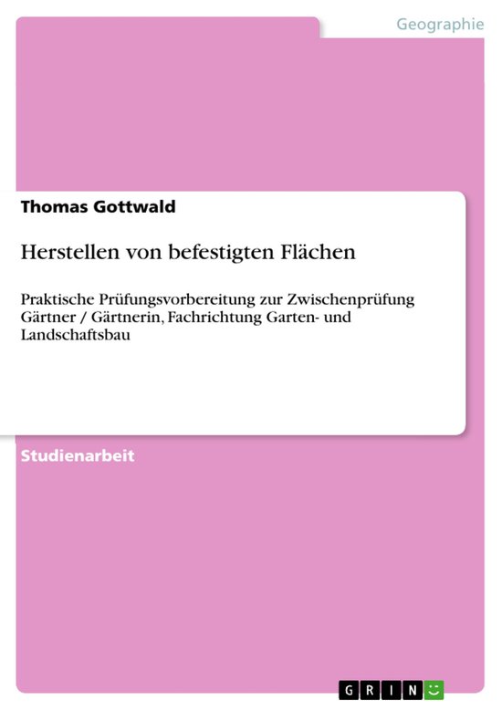 Herstellen Von Befestigten Fl�Chen - cover