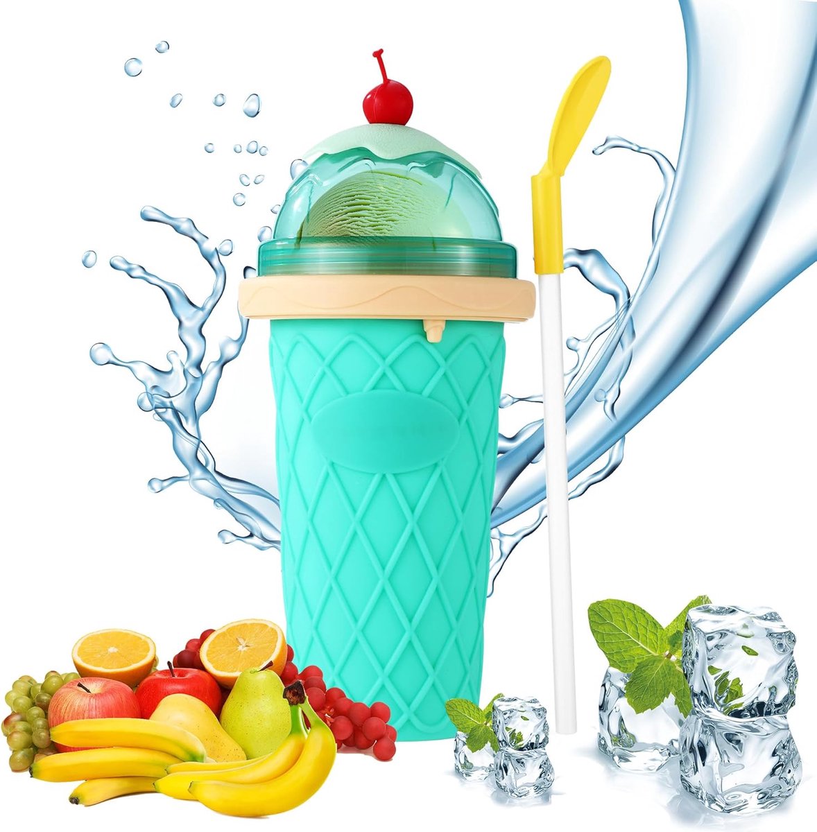 2-in-1 Maker Cup en Squeeze Cup – Perfect voor Smoothies en IJs