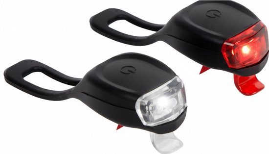 Nuvona Fietslamp Set - Voorlicht / Achterlicht - Fietslampjes Rood en Wit - Fietslicht Koplamp