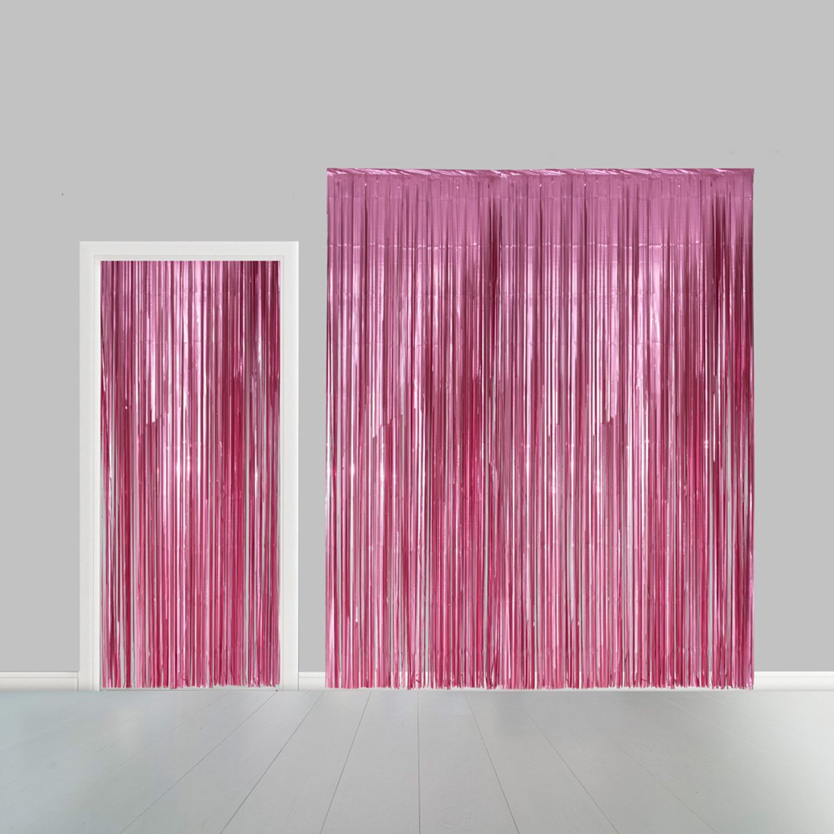 Feest gordijn 100 x 240 cm Baby Roze - Deur Gordijn Deurgordijn Feestgordijn Feest Decoratie