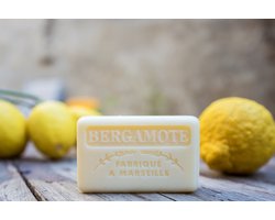 4x Savon de Marseille Zeep Bergamot – 125g – Met Karitéboter – Handgemaakt & Plantaardig – Vegan – Zoete frisse citrus geur