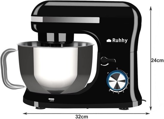 Keukenmachine met roestvrijstalen kom 4,5 l en 1700 W - 8 snelheden en pulsfunctie van Domo — afbeelding 4