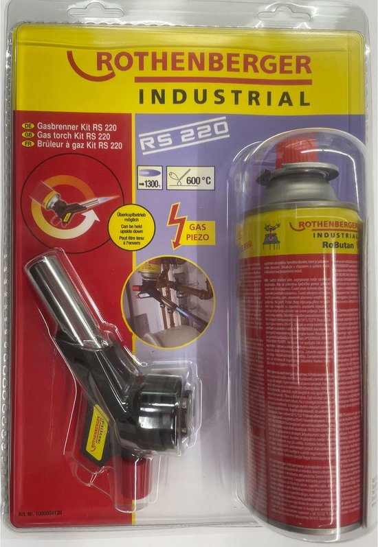 Foto: Rothenberger industriele gasbrander rs 220 incl 1x robutan gaspa 