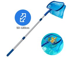 DIVERZA Telescoop Schepnet – 18x41cm – Uitschuifbare Telescoopsteel 50–120 cm – Fijnmazig Visnet – Zwembad Schepnet – Vijver Schepnet – Lichtgewicht & Duurzaam