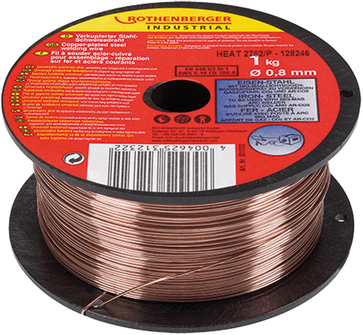 ROTHENBERGER Industriële gasdichte lasdraad 0,8 mm / 1 kg - 31232