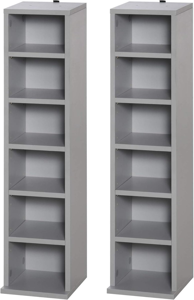 CD en Blu-Ray Opbergplank - Set van 2 met Verstelbare Planken