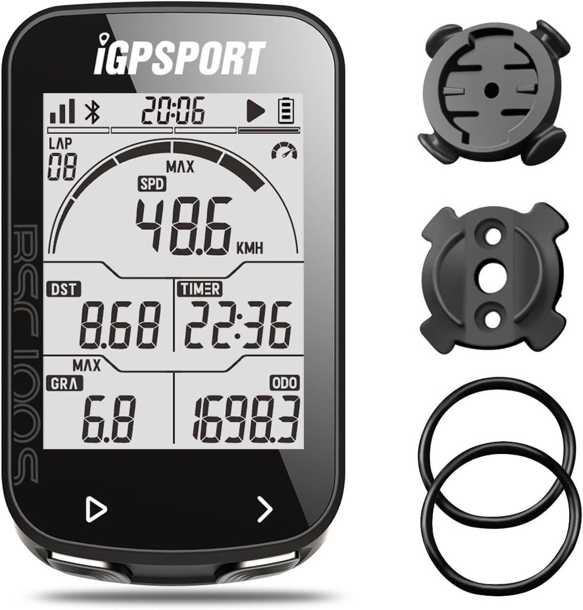 Draadloze GPS Fietscomputer met 2,6 inch LCD-scherm en 40 uur Batterijduur
