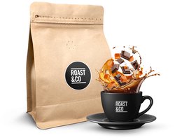 Roast & Co Italiaanse Koffiebonen – Premium Italiaanse Koffiebonen - 250g Proefzakje - Lekkerste Cafe Koffie – 100% Arabica – Donker gebrand – Chocolade & Karamel – Espresso, Cappuccino & Latte