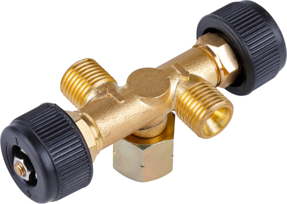 ROTHENBERGER Industriële dubbele afsluiter propaan 1/4"L - 1...