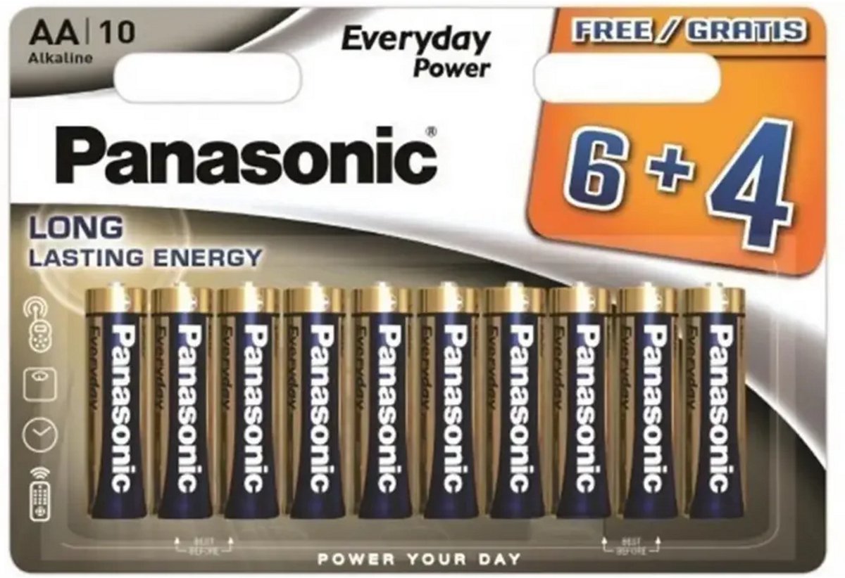 Panasonic Everyday Power AA lr06 Alkaline Batterijen 10 Stuks