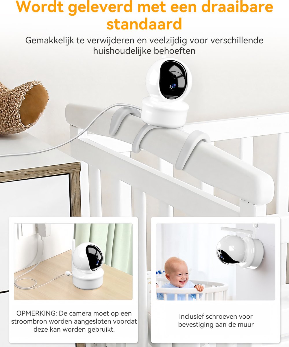Sytifro 4,3-inch babyfoon zonder wifi thumbnail 3