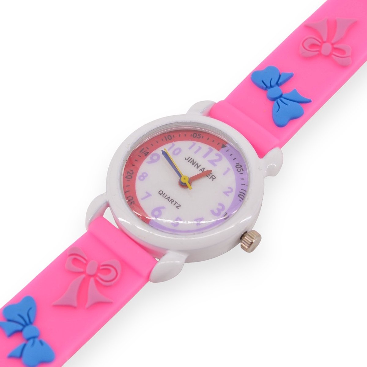 Kinderhorloge - 3D Strikje | Siliconen | Ø 24 mm | Fashion Favorite