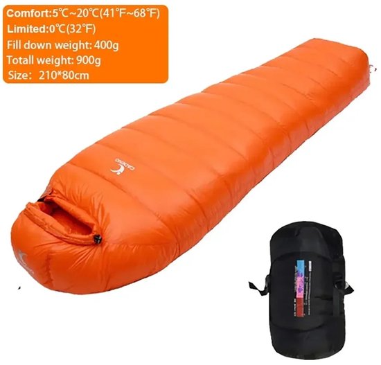 Benelux Select Winter slaapzak Oranje - Slaapzakken volwassenen - Slaapzakken - Lichtgewicht - Tot -10 graden - 210 × 80 × 50 cm van Benelux Select — afbeelding 2